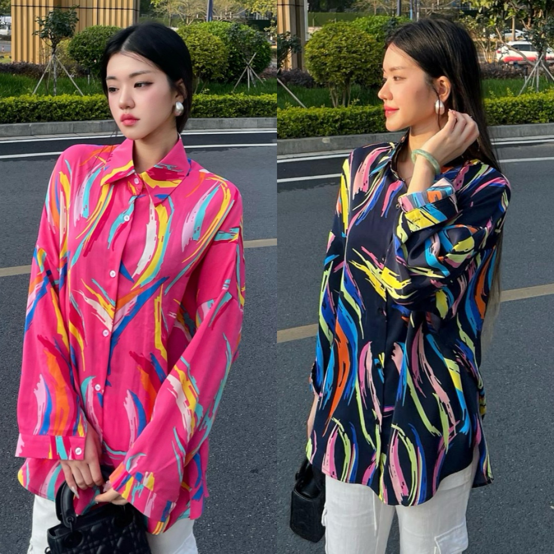 올해 인기 ~ 중 폭발 봄 가을 프랑스식 슈퍼 잘 생긴 고유 한 아름다운 긴팔 여성 셔츠 다용도 맨위