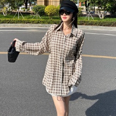 批发春夏季新款韩版设计感<b class='q'>衬衫</b>女<b class='q'>长袖</b>宽松显瘦学院风休闲上衣潮