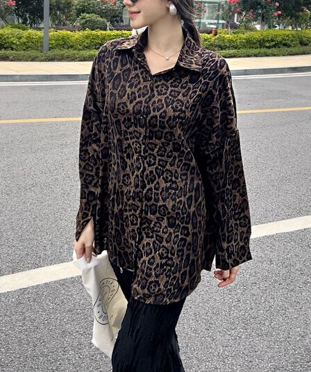 실사 2026 새로운 유럽 상품 패션 아름다운 긴팔 셔츠 디자인 센스 품격 출퇴근 새틴 여성 셔츠