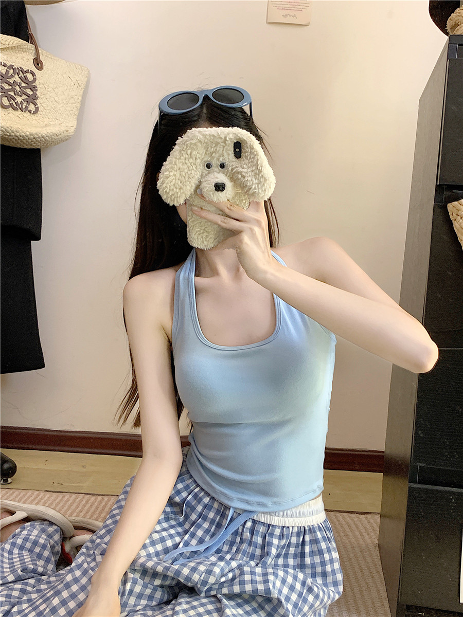실사 정가 핫걸 캐미솔 패션 행침 목 몸매 가꾸기 다용도 벨트 가슴 패드 언더 코트
