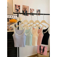 批发实拍不减～蕾丝拼接磨毛保暖吊带背心女秋冬内搭无袖打底衣