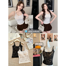 批发实拍不减～法式蕾丝吊带背心纯欲辣妹修身<b class='q'>百搭</b>打底衣带胸垫