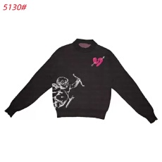 批发美式高街休闲男女毛衣毛衣丘比特射箭提花针织衫