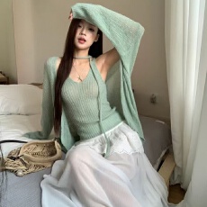 批发红人馆春季套装<b class='q'>女</b>2026新款一整套ootd穿搭减龄高级感<b class='q'>针织衫</b>两件套