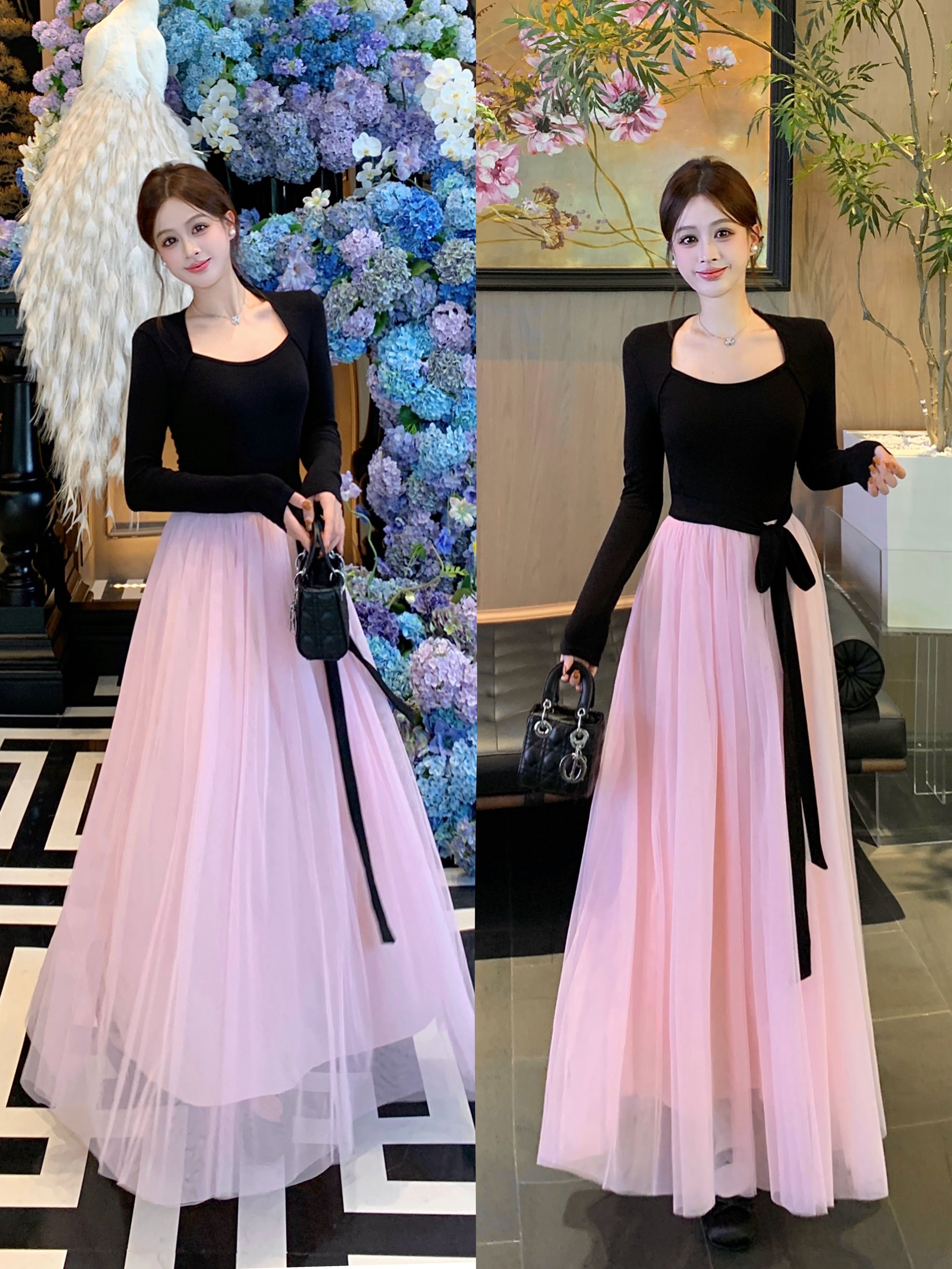 MY15093# 大码胖妹妹坏女人拥有一切连衣裙气质千金掐腰显瘦坎肩温柔大...