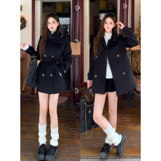 批发2025大码冬大衣短款气质显瘦收腰外套百搭小个子休闲时尚设计师