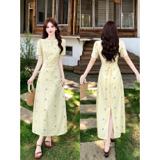 批发微胖mm大码2026新中式国风竹间清影<b class='q'>旗袍</b>连衣裙唐装夏季<b class='q'>新款</b><b class='q'>旗袍</b>女