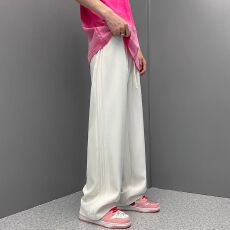 批发垂坠感冰丝裤子男夏季宽松直筒阔腿西裤潮牌韩版百搭男生休闲长裤