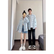 批发2025新款情侣装春秋小众设计感国潮小香风夹克男女<b class='q'>衬衫</b>休闲外套