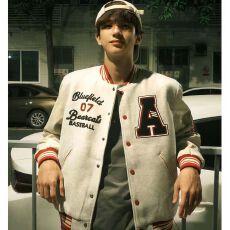 美式潮牌重磅复古棒球服秋冬街头百搭重磅刺绣棒球夹克男外套秋季