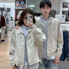 批发美式复古2025立领新款秋冬<b class='q'>外套</b>百搭工装宽松男女款潮牌夹克上衣