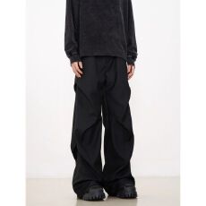 批发2025新款加绒加厚弯刀淘惑伞兵工装裤子<b class='q'>男</b>女冬阔腿休闲裤