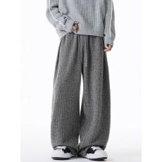 秋冬季正色新款休闲裤男美式潮牌宽松直筒裤休闲百搭运动阔腿裤