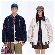 BJHG不计后果夹棉棒球服棉服男款冬美式运动棉衣上衣加厚外套女