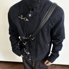 批发春季防风夹克牛仔外套百搭休闲潮流水洗宽松复古时尚情侣牛仔外套