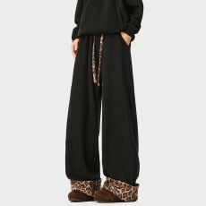 批发潮流时尚直筒卫裤男士2025新款秋<b class='q'>冬</b>垂感宽松休闲长裤男款运动裤子