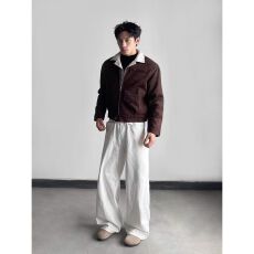 批发美式复古vibe牛仔裤男款解构拼接潮牌痞帅炸街裤子cleanfit风<b class='q'>长裤</b>