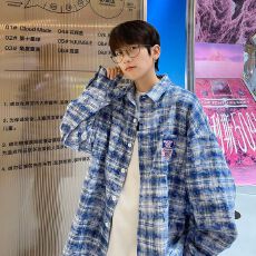 批发2026新款春<b class='q'>夏</b>男复古扎染休闲百搭衬衫上衣