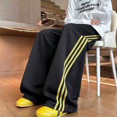 阔腿裤2026年新款松紧腰春秋直筒慵懒休闲不显胯宽运动长裤男女