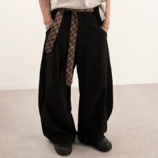 2026新款弯刀西裤男款春季垂感宽松阔腿西装裤青少年休闲长裤