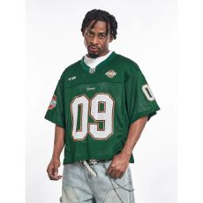 镂空网孔球衣短袖黑衣印花宽松运动上衣T恤男女2026新款夏