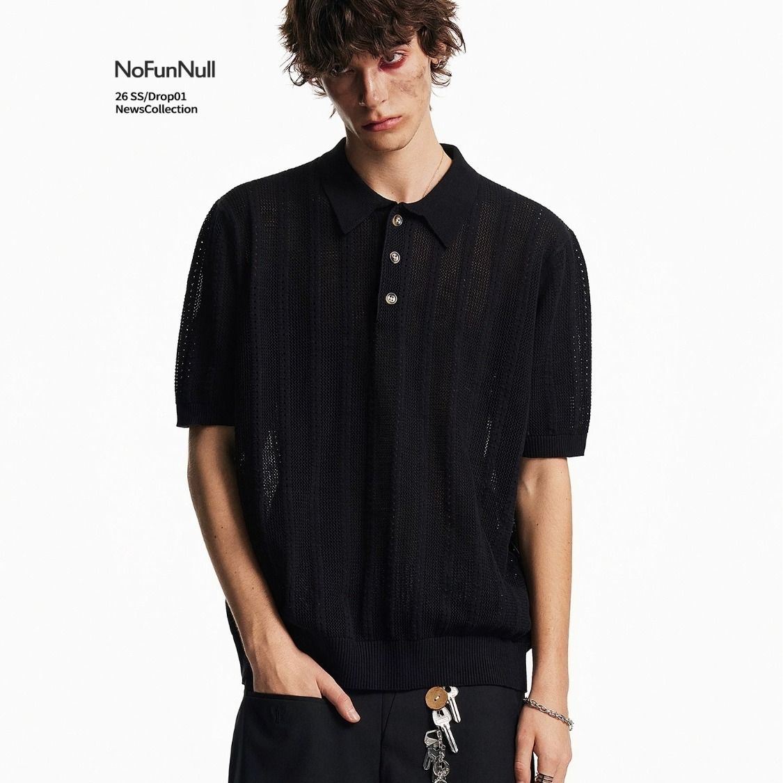 2026 새로운 봄 여름 섹션 레트로 미니멀리즘 아메리칸 남성 캐주얼 반팔 POLO 셔츠 조수 브랜드 단색 티셔츠 니트