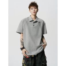 2026新款重磅夏季解构拼接Polo衫T恤男潮牌翻领短袖T恤