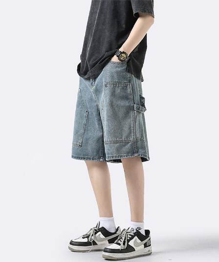 2026 남성 청바지 여름 얇은 스타일 레트로 높음 거리 조수 브랜드 오부 바지 루즈핏 스트레이트 캐주얼 워싱 바지