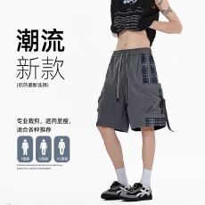 2026新款夏季工装短裤男夏季多口袋宽松直筒五分裤运动休闲中裤