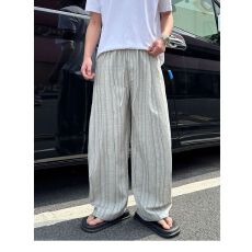 批发潮流流行垂坠感休闲裤男女款松紧腰阔腿裤2026<b class='q'>新款</b>夏季宽松长裤潮