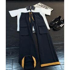 批发2026新款美式高街色工装裤男女街头<b class='q'>嘻哈</b>街舞裤休闲多口袋拖地长裤