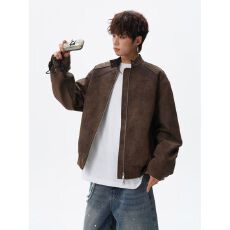 批发2026春秋扎染麂皮棒球服外套男美式复古情侣百搭<b class='q'>休闲</b><b class='q'>夹克</b>潮流原宿