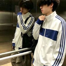 批发2026时尚日系文艺原宿慵懒气质简约开衫卫衣<b class='q'>夹克</b><b class='q'>男</b>女<b class='q'>外套</b>春秋新款