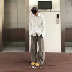 2026美式阔腿卫裤男女潮牌复古运动直筒宽松垂感百搭休闲长裤情侣