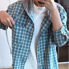 批发2026美式潮牌格子<b class='q'>长袖</b><b class='q'>衬衫</b>男春秋复古宽松<b class='q'>情侣</b><b class='q'>休闲</b>高级感<b class='q'>衬衣</b>外套