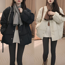 批发官图 森系复古木耳边保暖棉服女2025冬季小众设计感宽松减龄<b class='q'>外套</b>