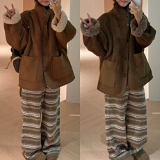 批发官图 巨好看冬<b class='q'>装</b>一整套<b class='q'>韩版</b>复古皮毛一体毛毛外套软糯休闲<b class='q'>裤</b>套<b class='q'>装</b>