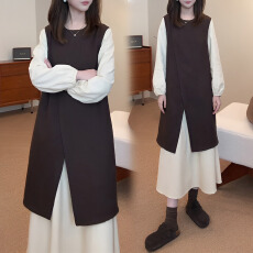 批发官图 轻熟风法式气质名媛假两件<b class='q'>连衣裙</b>女秋冬新款<b class='q'>休闲</b>显瘦长裙子