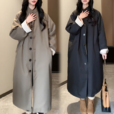 批发官图 2025<b class='q'>秋</b>冬款时尚气质中长款风衣高级感韩版宽松显瘦大衣外套