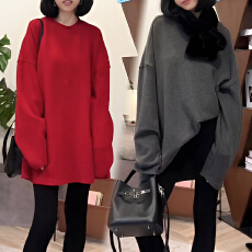 批发官图 加绒圆领<b class='q'>卫衣</b>2025秋冬新款美式复古<b class='q'>中长款</b>oversize上衣外套