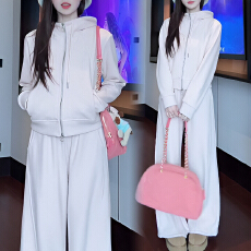 批发官图 慵懒风运动套装秋冬加绒加厚时尚连帽卫衣阔腿<b class='q'>裤</b><b class='q'>休闲</b>两件套