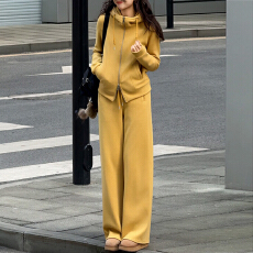 批发官图 休闲运动套装2025秋冬季新款连帽拉链卫衣时尚阔腿<b class='q'>裤</b><b class='q'>两件套</b>