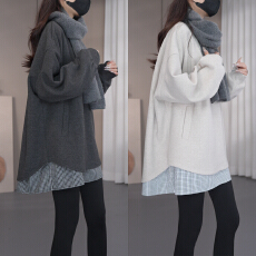 批发官图 时尚洋气假两件<b class='q'>宽松</b>显瘦<b class='q'>T</b><b class='q'>恤</b>2025冬季新款百搭<b class='q'>长袖</b>卫衣打底衫