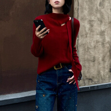 批发官图 圣诞新年针织套装女飘带套头上衣+高腰小花短裙氛围感<b class='q'>两件套</b>