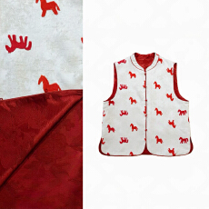 批发官图 新中式国风马甲盘扣提花新年马夹春秋冬马上有钱双面穿外套