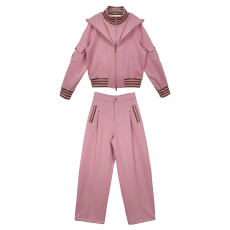 批发官图 休闲运动时尚<b class='q'>套装</b>2025冬新款加绒保暖连帽外套阔腿裤两件套