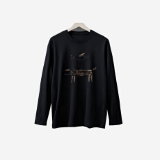 批发官图 韩系穿搭<b class='q'>休闲</b><b class='q'>套装</b>女小狗印花长袖T恤不规则格纹半身裙两件套