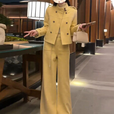 批发官图 2026超好看秋冬新款ootd一整套西装立领外套休闲裤气质套装