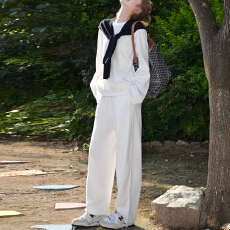 批发官图 韩系<b class='q'>运动服</b>套装女春秋宽松时尚洋气简约卫衣长裤<b class='q'>休闲</b>两件套