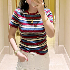 批发官图 休闲减龄套<b class='q'>装</b>2026春秋季新款圆领短袖T恤阔腿牛仔<b class='q'>裤</b>两件套<b class='q'>装</b>